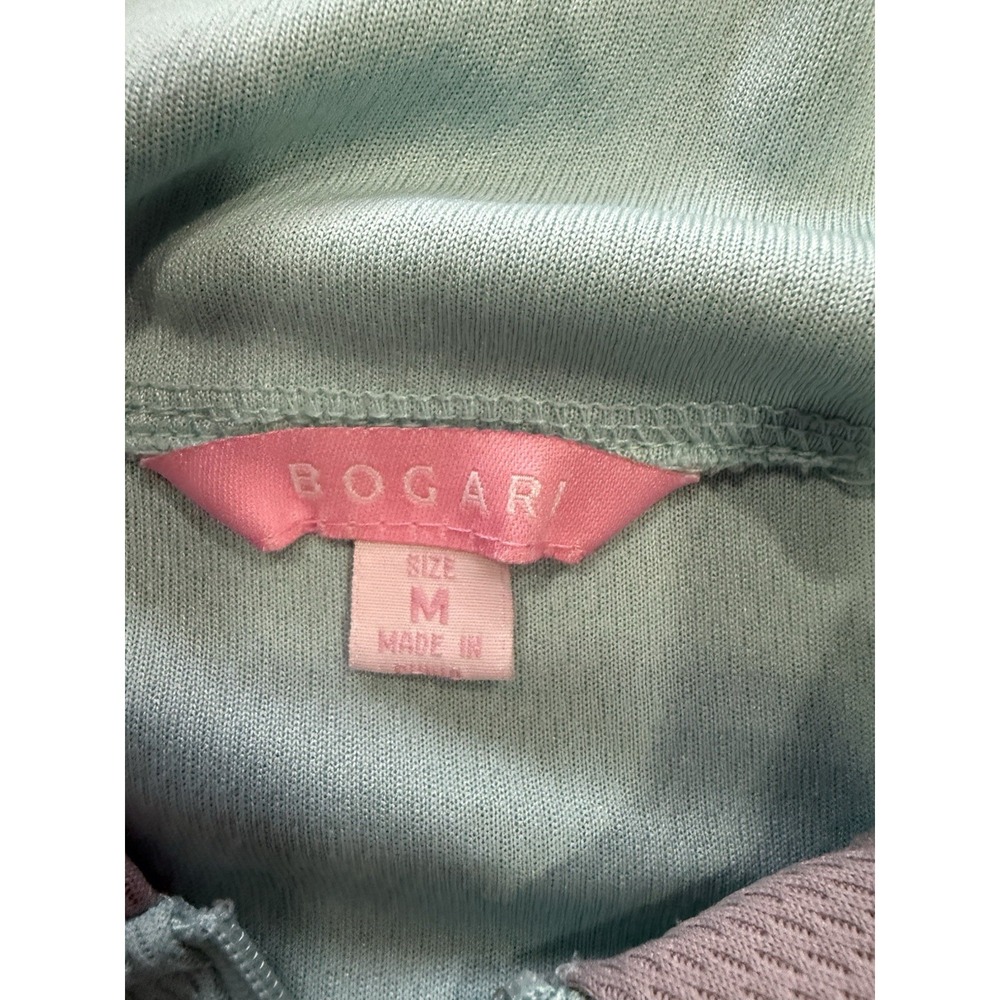 Women's Bogari Blue Pink Hooded Full Zip Sweatshirt Size Medium - Picture 4 of 5